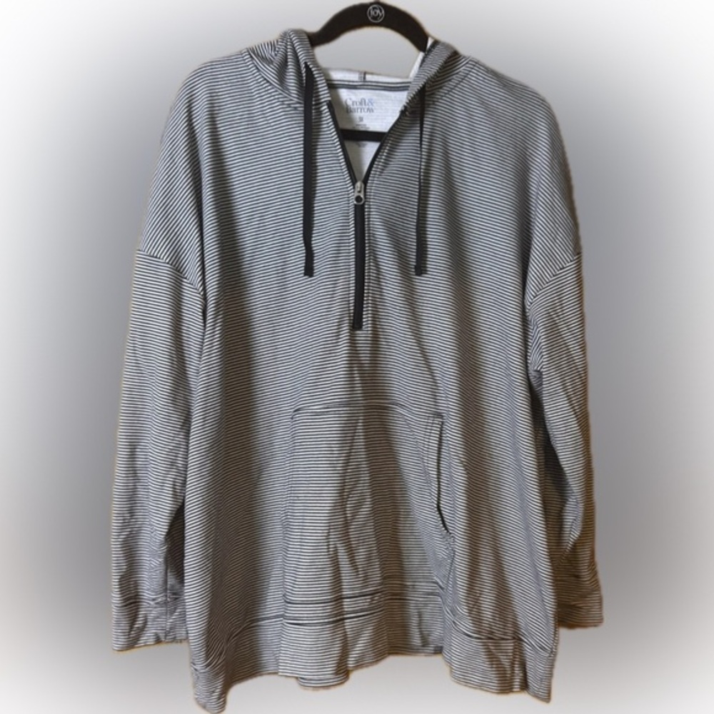 Croft & Barrow Black and White Striped Jacket